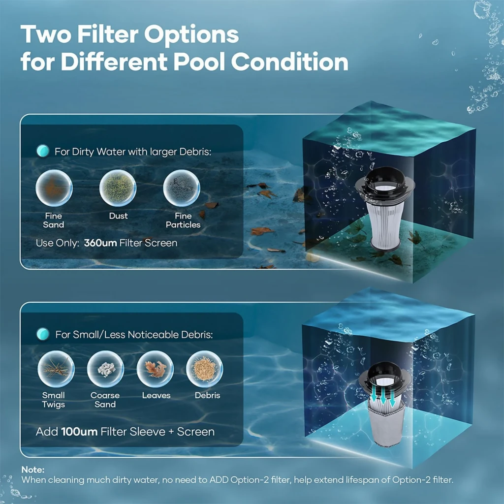 Aiper Pilot X1 Aspirador Manual de Piscina Inalámbrico 45 min en gris, cuerpo aerodinámico, cabezal triangular con cepillos y tubo telescópico desmontable - Ítem4