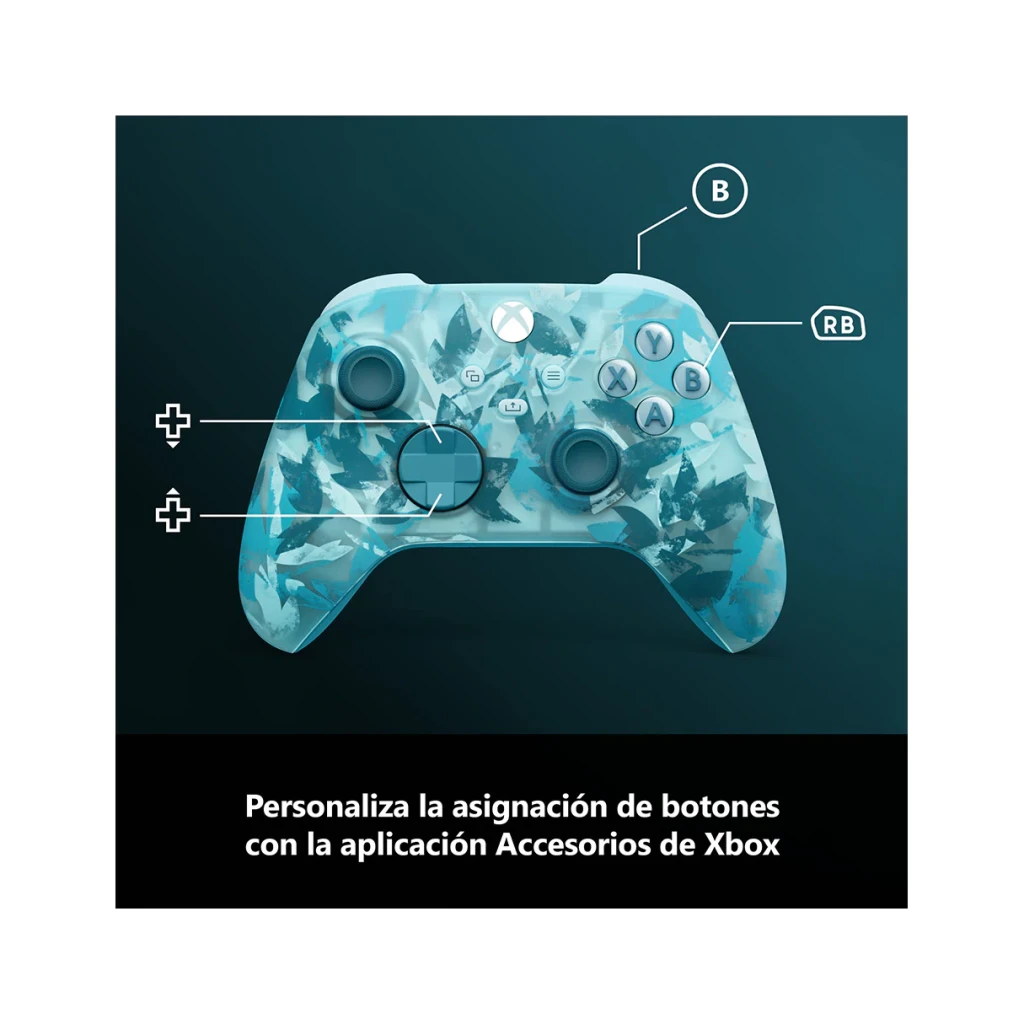 Manette de jeu Microsoft Xbox Wireless Controller Ice Breaker Special Edition Turquoise, face avant: schéma avec boutons B