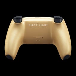 Mando Sony DualSense 007 First Light Edición Limitada Negro/Dorado Inalámbrico, vista trasera: carcasa dorada texturizada