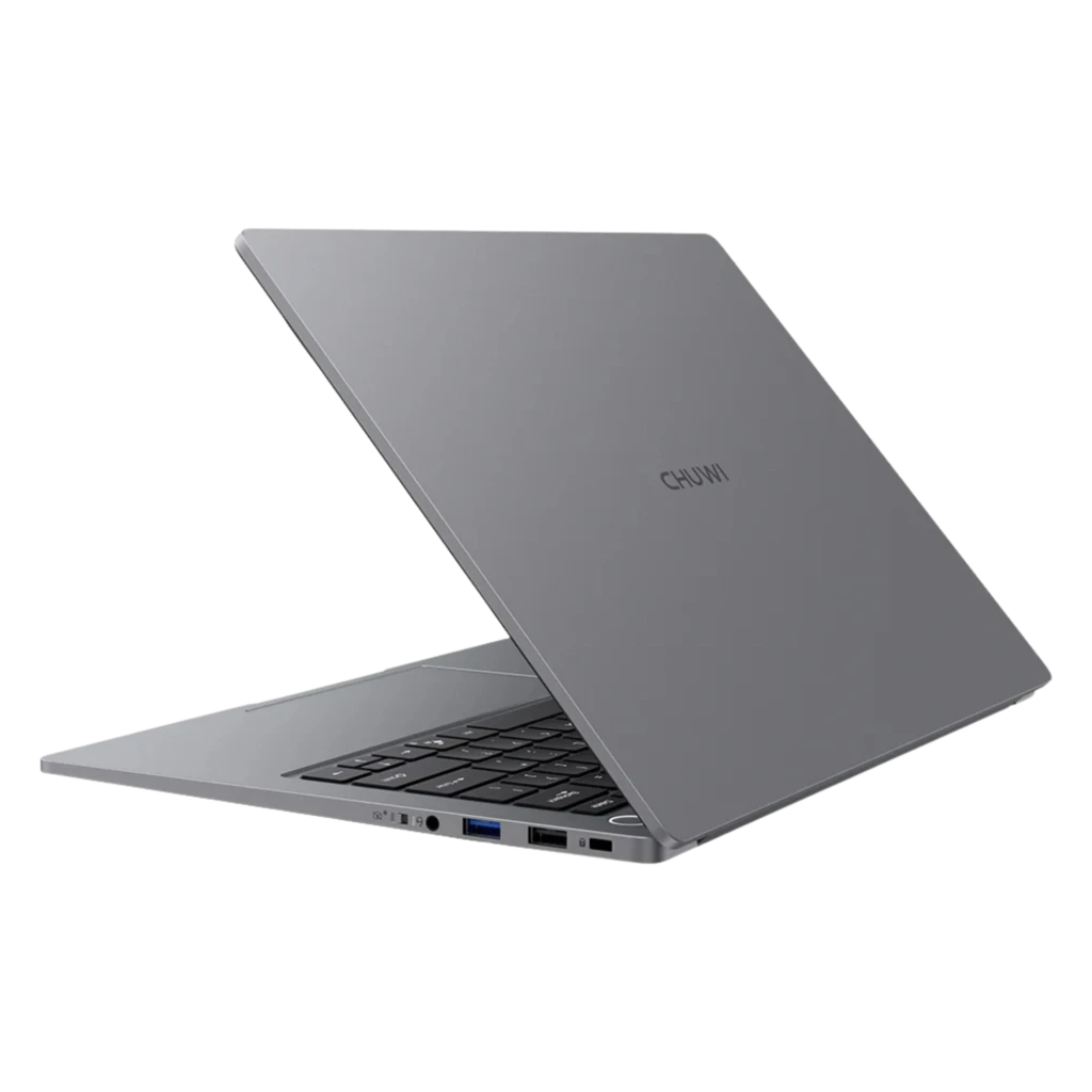 Chuwi CoreBook Air 14 pol em alumínio cinza, tela fina com bordas estreitas, teclado retroiluminado e touchpad amplo; design moderno e minimalista - Item5