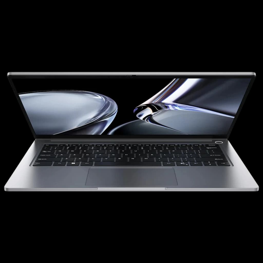 Chuwi CoreBook Air Intel Core Ultra 5 226V 16 GB 512 GB 14, corpo metálico prateado, tela fina com bordas estreitas, teclado preto iluminado, design leve e