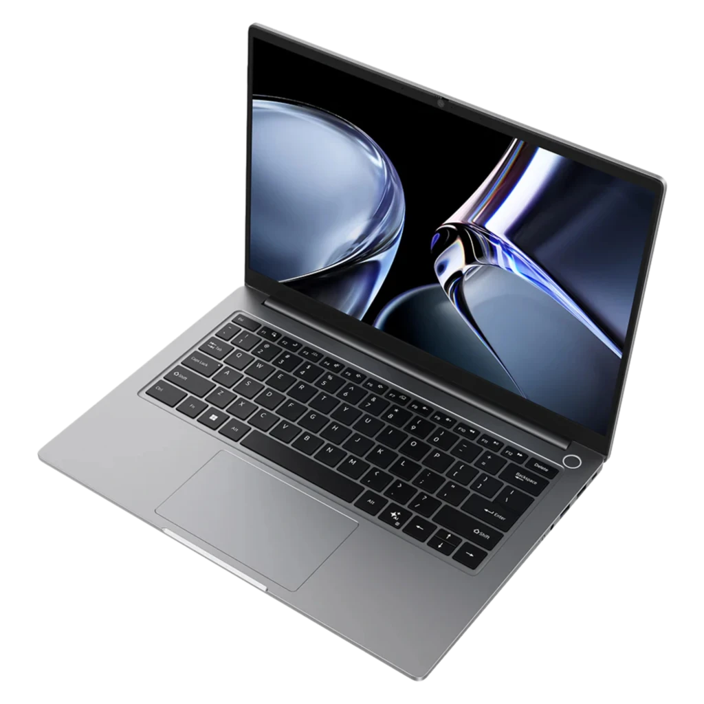 Chuwi CoreBook Air 14 pol em alumínio cinza, tela fina com bordas estreitas, teclado retroiluminado e touchpad amplo; design moderno e minimalista - Item1