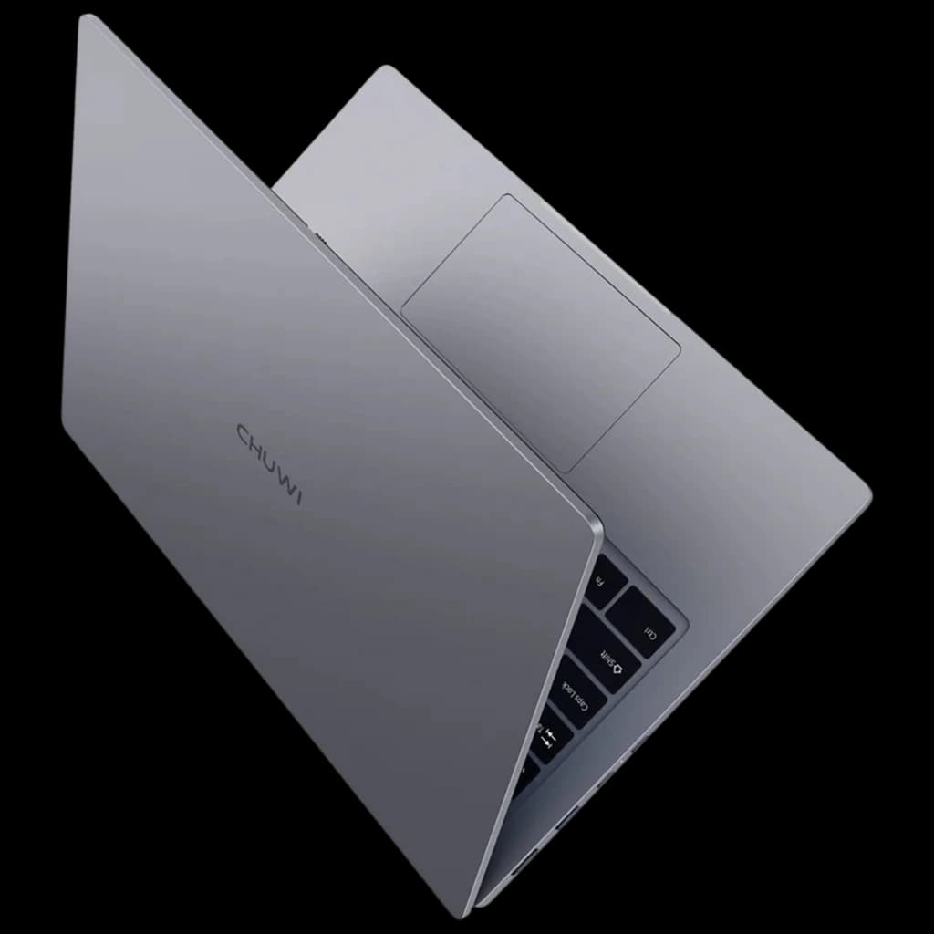 Chuwi CoreBook Air Intel Core Ultra 5 226V 16 GB 512 GB 14, tampa cinza fosca, corpo fino em alumínio, teclado preto iluminado e touchpad amplo