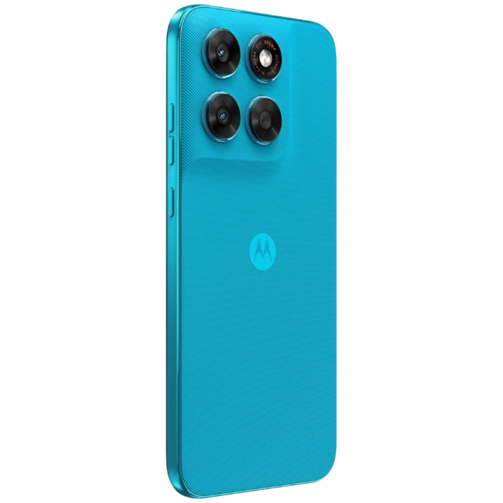 Motorola Moto G87 5G Blue Atoll con pantalla perforada, triple cámara trasera destacada y módulo grande; texto 200 MP en la pantalla, diseño azul mate - Ítem4