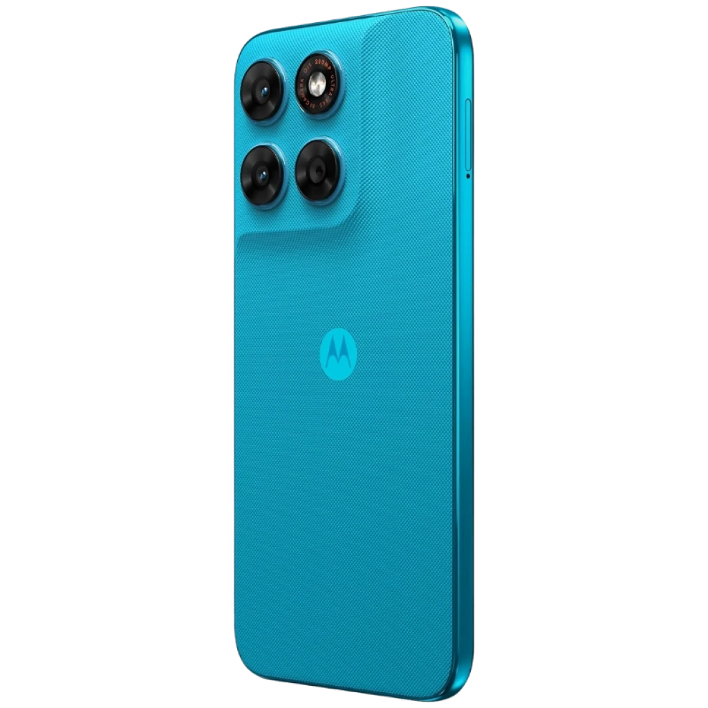 Motorola Moto G87 5G Blue Atoll con pantalla perforada, triple cámara trasera destacada y módulo grande; texto 200 MP en la pantalla, diseño azul mate - Ítem5