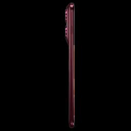 Motorola Edge 70 Pro 5G en color Zinfandel, perfil ultradelgado con módulo de cámaras sobresaliente y botón lateral; acabado metálico brillante
