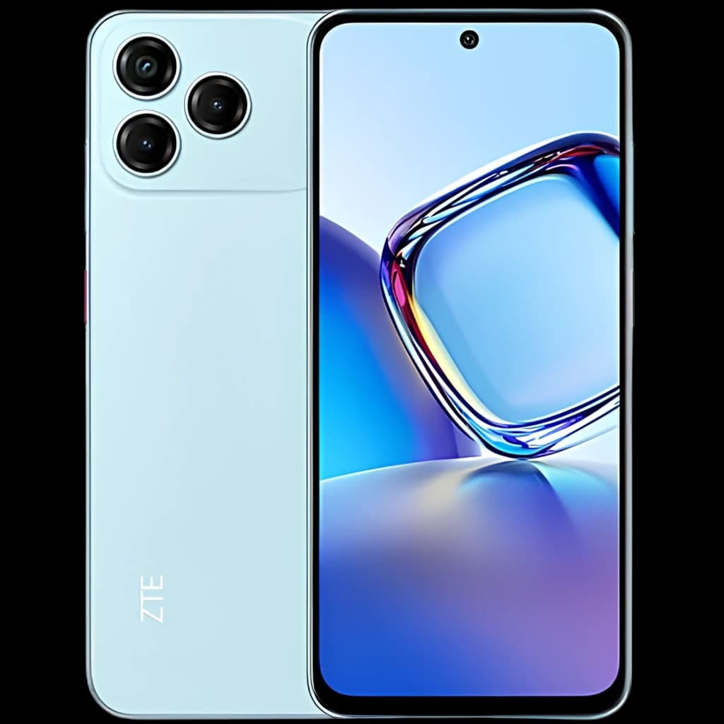 ZTE Blade V80 Vita 4G 256 GB Cyan 4GB 120Hz con pantalla perforada y biseles delgados, triple cámara trasera en módulo circular y acabado cyan mate elegante