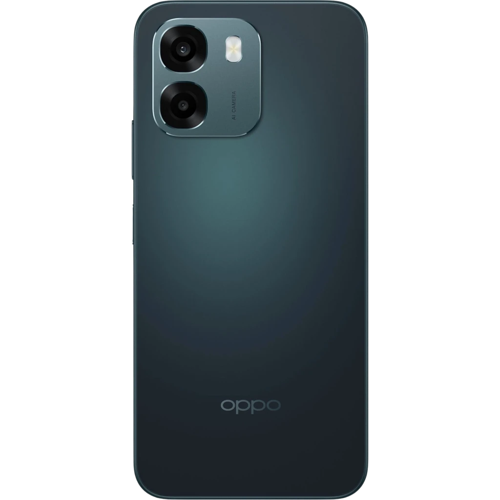 OPPO A6 5G 256 GB Negro, pantalla amplia con biseles finos, doble cámara trasera con anillos destacados, frontal con agujero para la cámara, diseño elegante - Ítem4