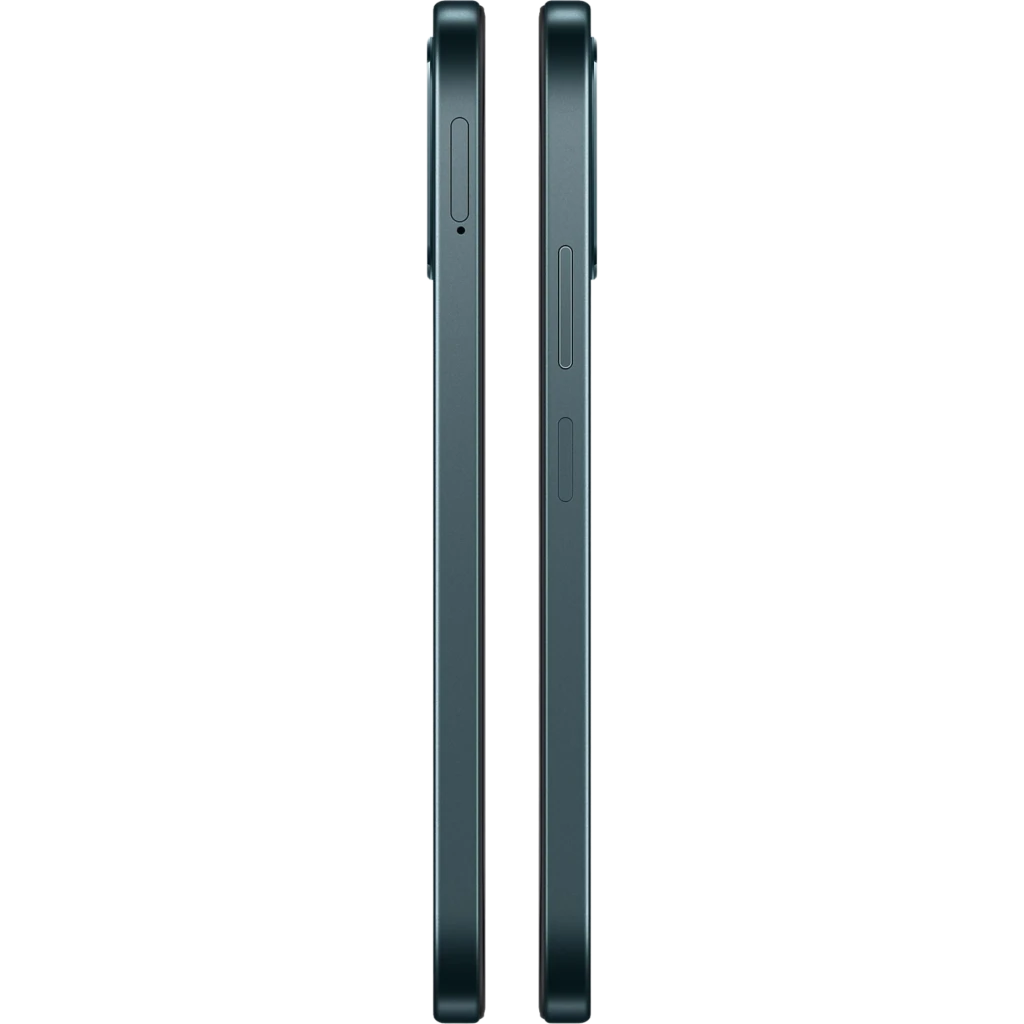 OPPO A6 5G 256 GB Negro, pantalla amplia con biseles finos, doble cámara trasera con anillos destacados, frontal con agujero para la cámara, diseño elegante - Ítem6