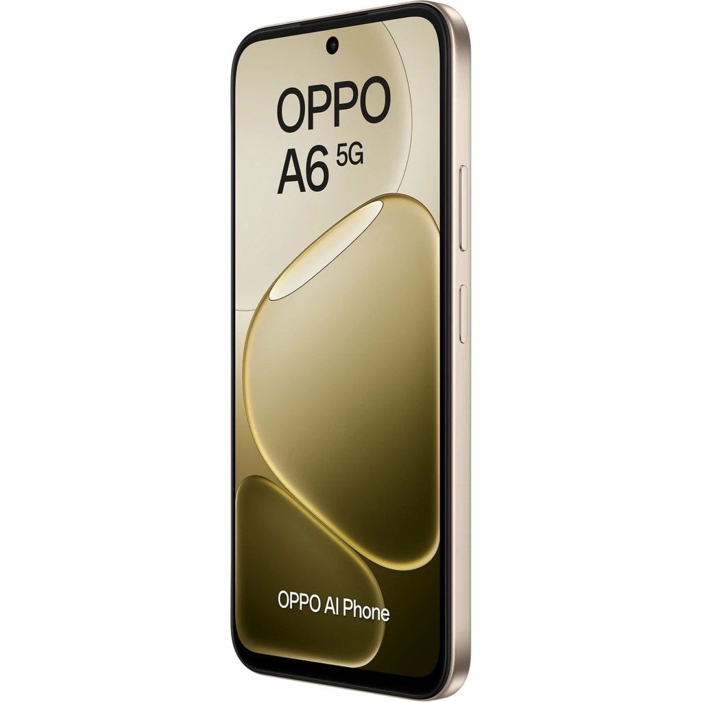 Smartphone OPPO A6 5G noir avec grand écran bord à bord, double module photo arrière proéminent, 256 Go de stockage, 6 Go de RAM, batterie 6550 mAh - Ítem1