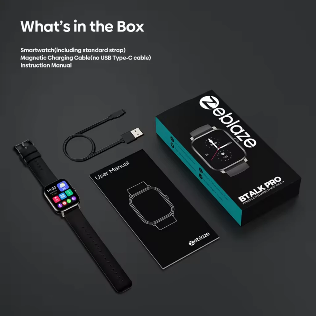 Relógio inteligente dourado com caixa retangular, ecrã AMOLED 1,43 pol, mostrador preto com contadores, coroa lateral e bracelete rosa suave IP68 - Item6