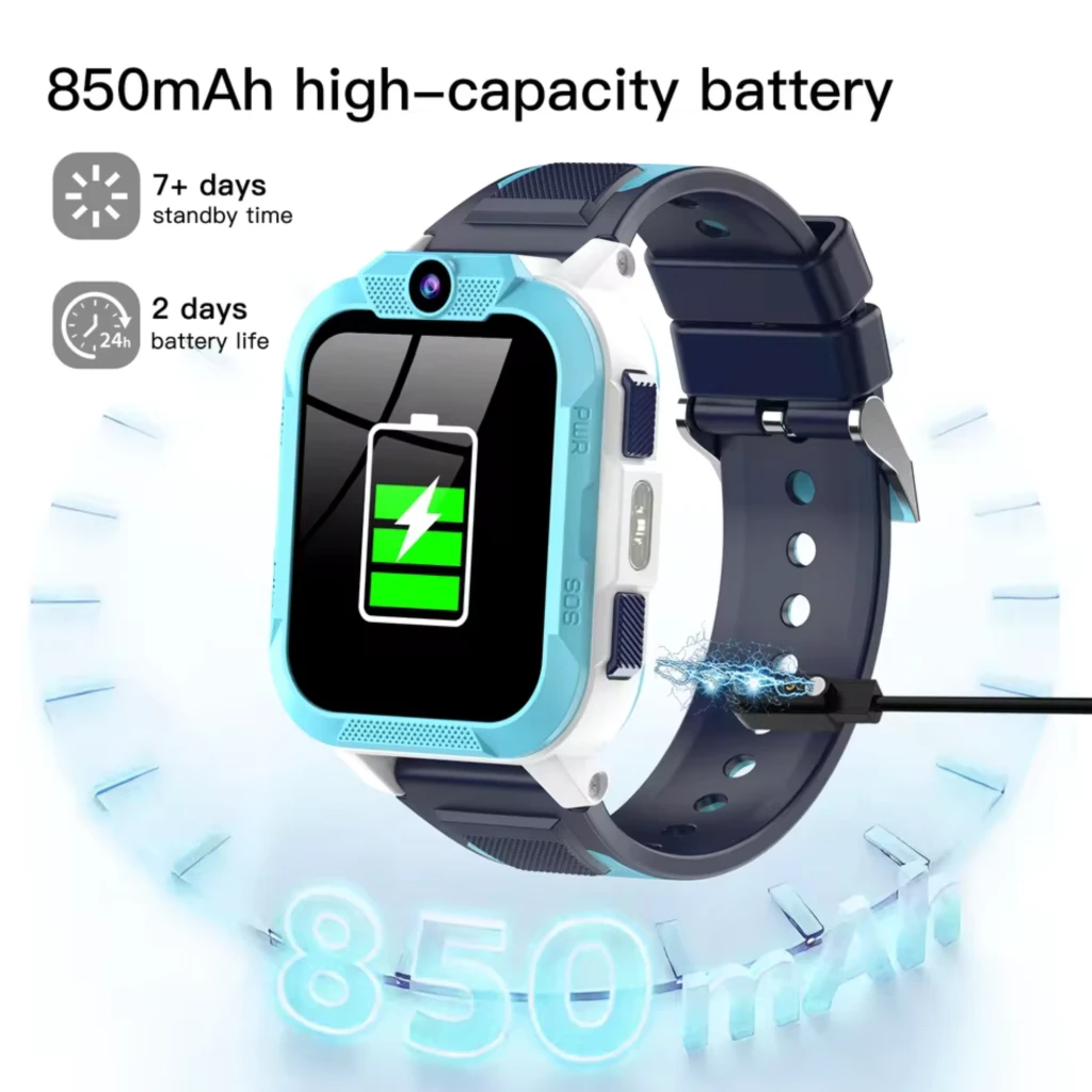 Blackview Z40 Pro Smartwatch Infantil 4G azul, caixa robusta bicolor, câmera frontal, botão SOS, tela colorida grande e pulseira ajustável resistente IP68 - Item2