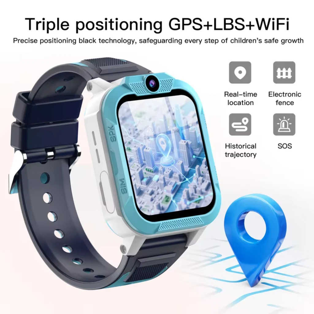 Blackview Z40 Pro Smartwatch Infantil 4G azul, caixa robusta bicolor, câmera frontal, botão SOS, tela colorida grande e pulseira ajustável resistente IP68 - Item1