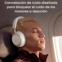 Soundcore Space 2 Bluetooth ANC Hi-Res 70 h Black em preto fosco, conchas ovais acolchoadas, arco ajustável, logotipo sutil e design over-ear elegante