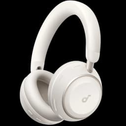 Soundcore Space 2 Bluetooth ANC Hi-Res 70 h White, fones over-ear brancos com arco acolchoado, conchas ovais, acabamento fosco e detalhes metálicos sutis