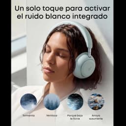 Soundcore Space 2 Bluetooth ANC Hi-Res 70 h Verde Seafoam, over-ear elegante com almofadas macias, arcos acolchoados e botão lateral discreto