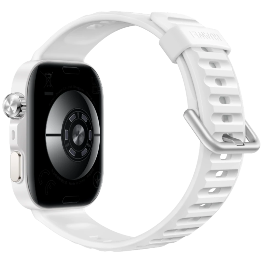 Huawei Watch Fit 5 Pro blanco con pantalla AMOLED 1,92 pulgadas, bisel metálico, corona lateral y correa de silicona perforada, diseño deportivo y elegante - Ítem2