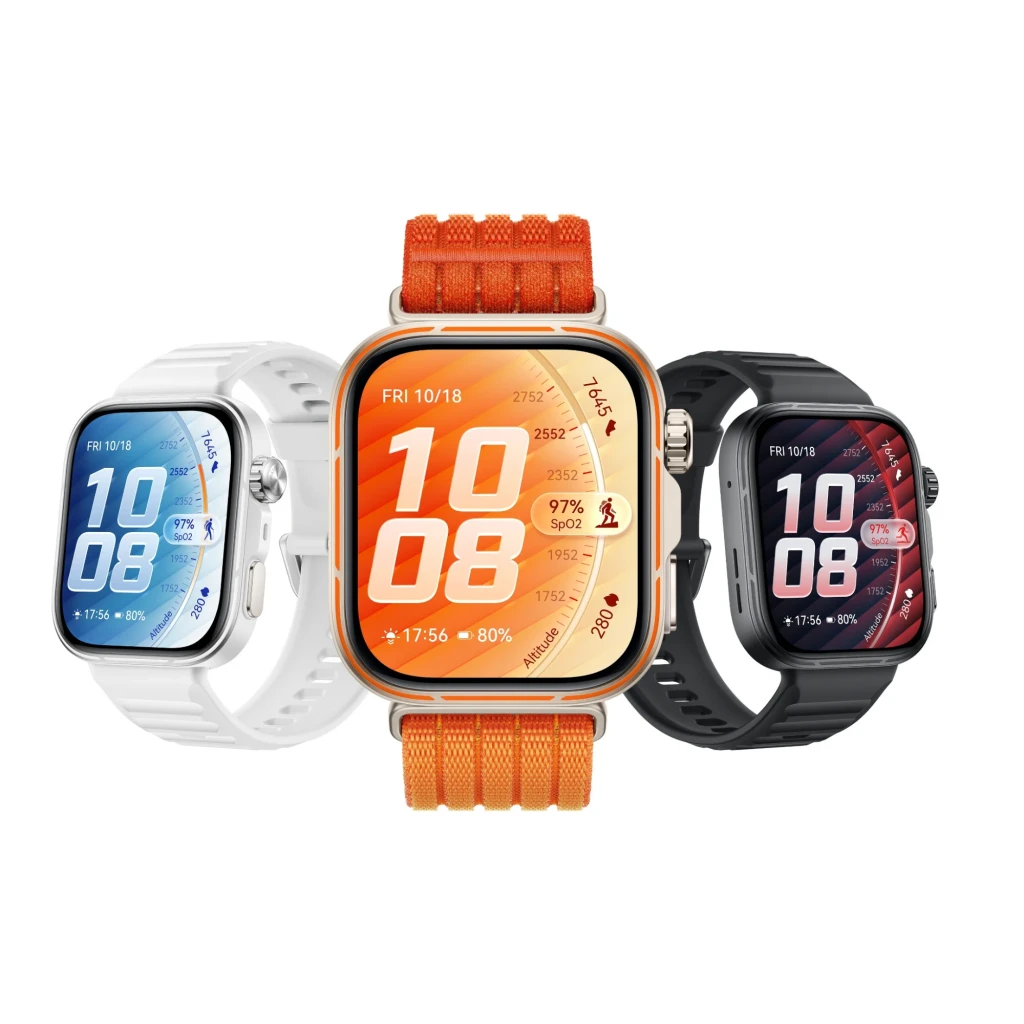 Huawei Watch Fit 5 Pro blanco con pantalla AMOLED 1,92 pulgadas, bisel metálico, corona lateral y correa de silicona perforada, diseño deportivo y elegante - Ítem4