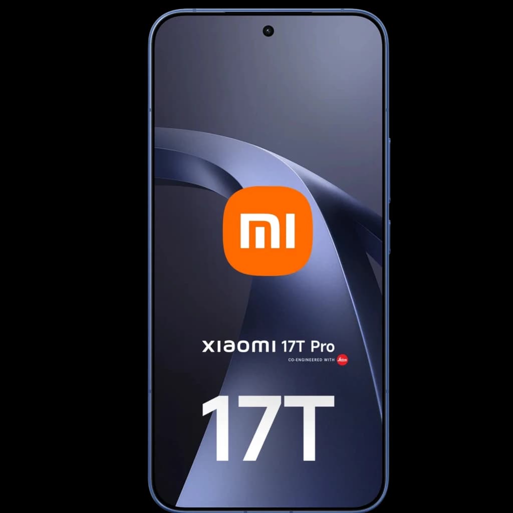 Xiaomi 17T Pro 5G azul con pantalla AMOLED de 6,83 pulgadas, frontal casi sin bordes, cámara frontal en orificio central y almacenamiento de 512 GB, 12 GB RAM