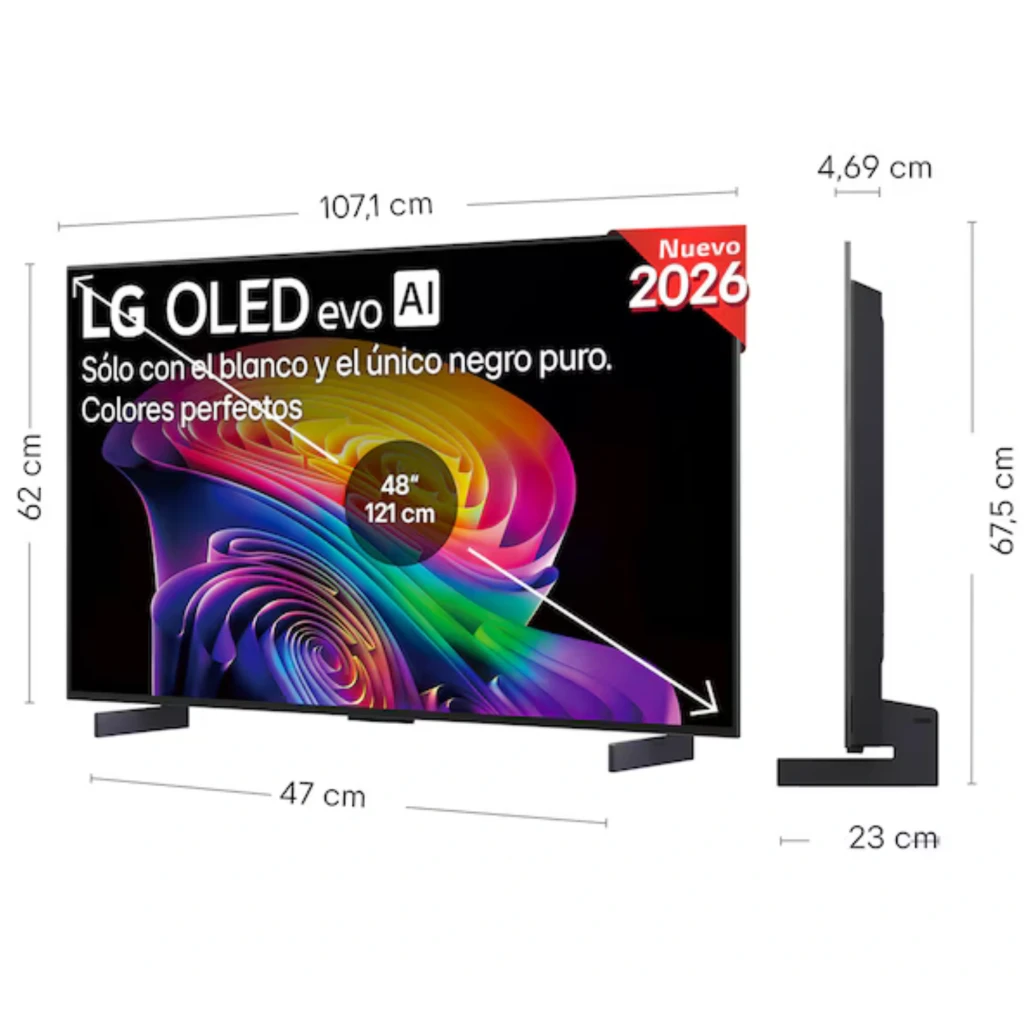 LG OLED48C66LB Smart TV OLED evo 48 4K com Alpha 11 AI, pretos puros, cores vivas, 33 milhões de pixels, design ultrafino, navegação fácil com controle - Item4