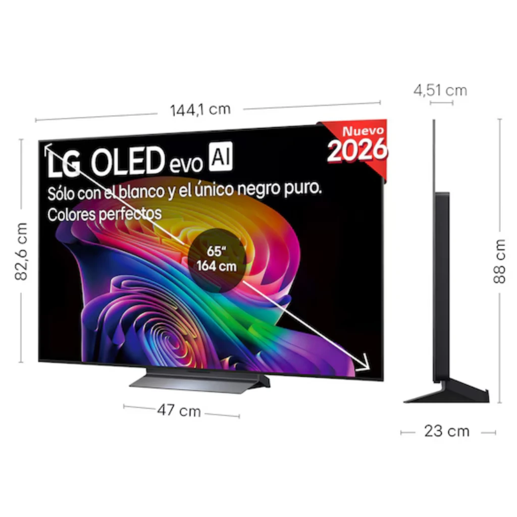 LG OLED65C66LB Smart TV OLED evo 65 4K com Alpha 11 AI, pretos puros, cores vivas, 33 milhões de pixels, design ultrafino, navegação fácil com controle - Item4