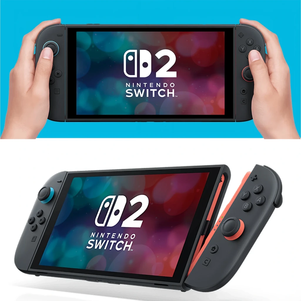 Conjunto Magnetic S2 com dois comandos sem fios azul e vermelho, botões ABXY, analógicos, LEDs de status e trilhos laterais compatíveis com Switch 2 - Item2