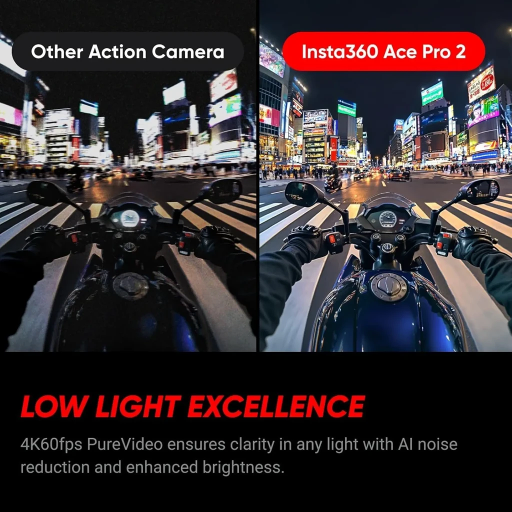 Cámara de acción Insta360 Ace Pro 2 con lente Leica, pantalla abatible, 8K, 50 MP, sumergible 12 m y estabilización FlowState; incluye base, tapa, cable y - Ítem7