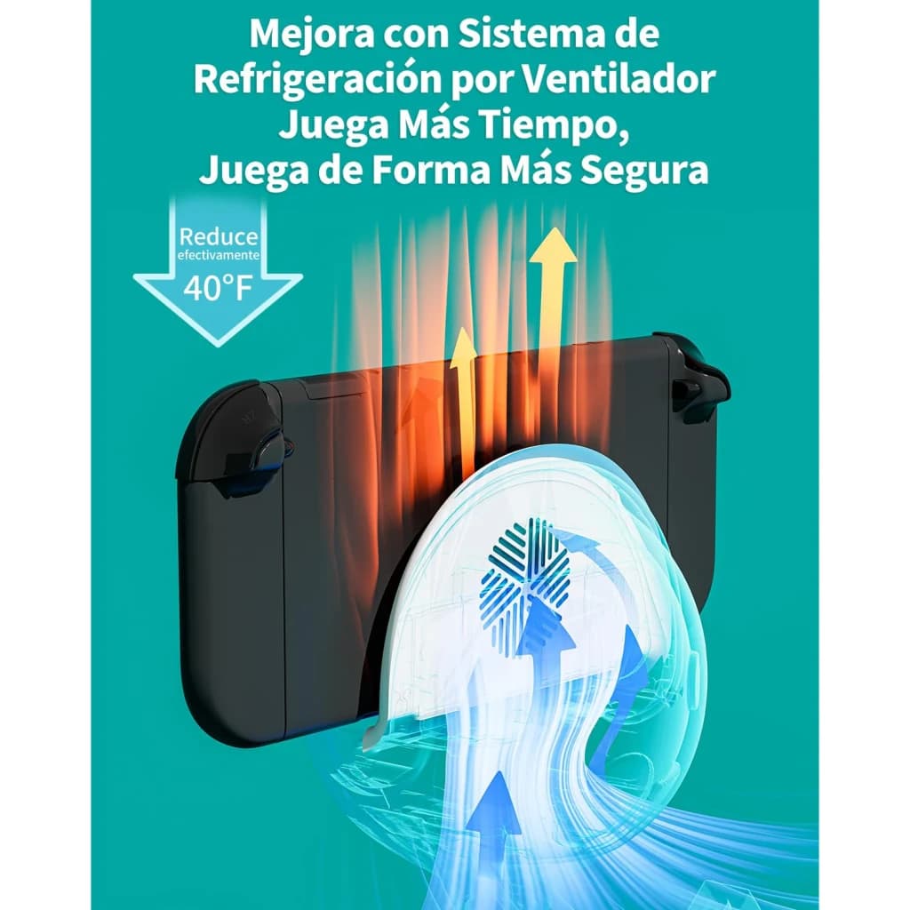 Estação de carregamento Powkong Piranha for Switch 2 All-in-One Hybrid Station, infográfico: sistema de refrigeração