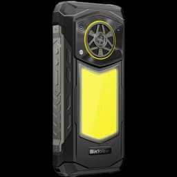 Blackview Rock 5 4G 256GB Negro 12 GB 20000 mAh con diseño rugerizado, altavoz trasero grande, panel luminoso amarillo y bordes reforzados en negro y gris