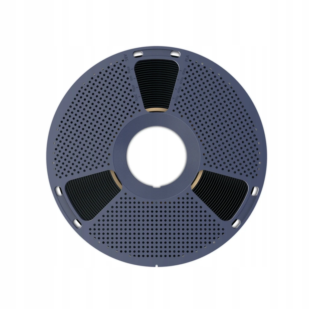 Filamento Sunlu PETG Preto 1,75 mm 1 kg ±0,02 mm em bobina; carretel cinza perfurado, fio preto uniforme, enrolamento regular e núcleo largo - Item2