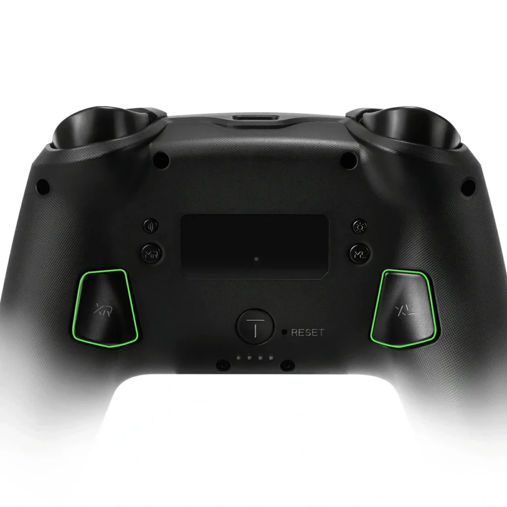 Controlador sem fios FUNLAB Firefly Pro - Edição Z RGB com LEDs multicolor, padrão hexagonal iluminado, botões A/B/X/Y, gatilhos e analógicos com aro - Item4