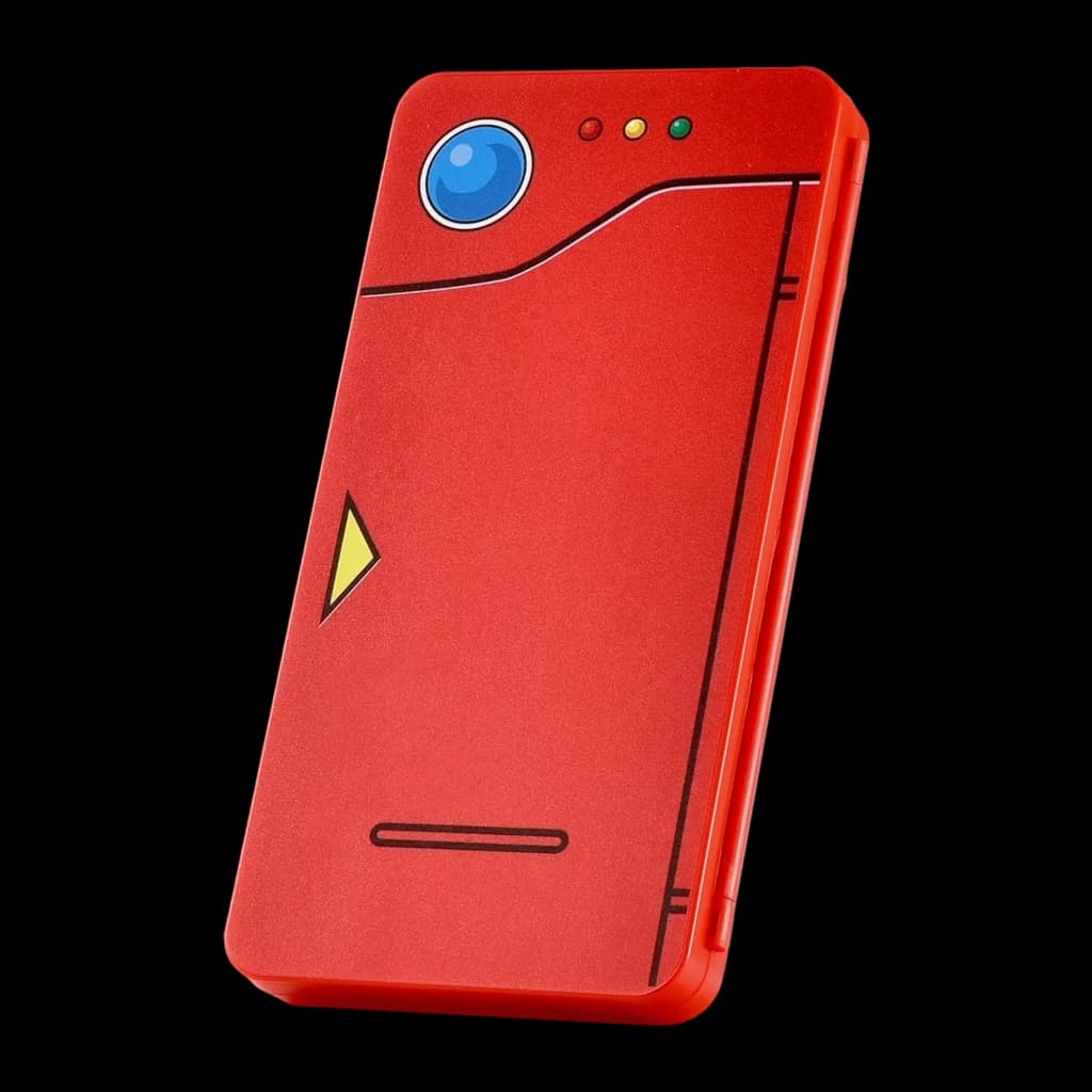 Estojo Funlab Switch Game Storage 24 Card Slots em vermelho vibrante, design inspirado em gadget, luzes decorativas e acabamento fosco compacto