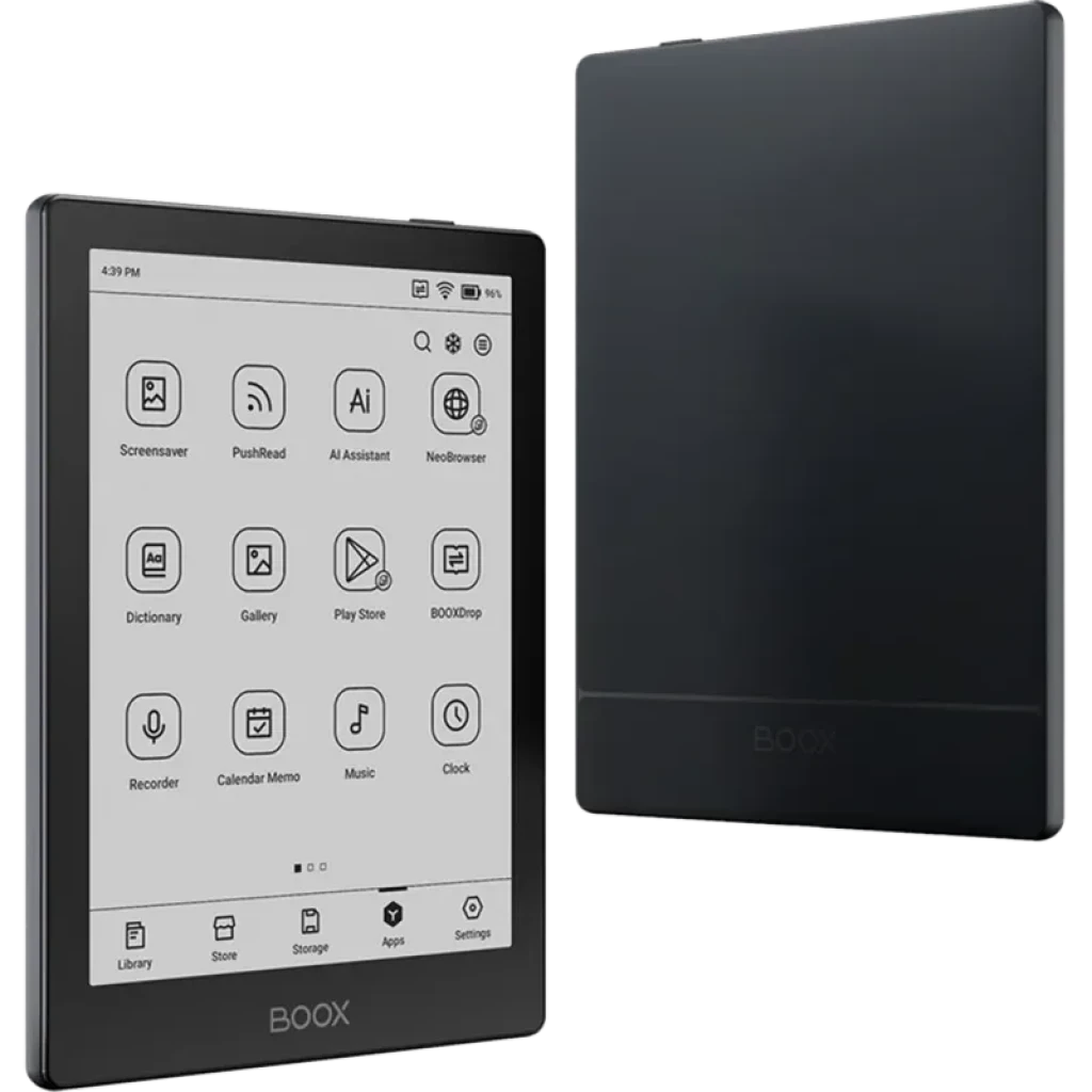 ONYX BOOX Go 6 Gen II eReader de 6 pulgadas, pantalla E Ink Carta 1300 en tonos grises, marco negro delgado, botones táctiles en pantalla y diseño compacto - Ítem2