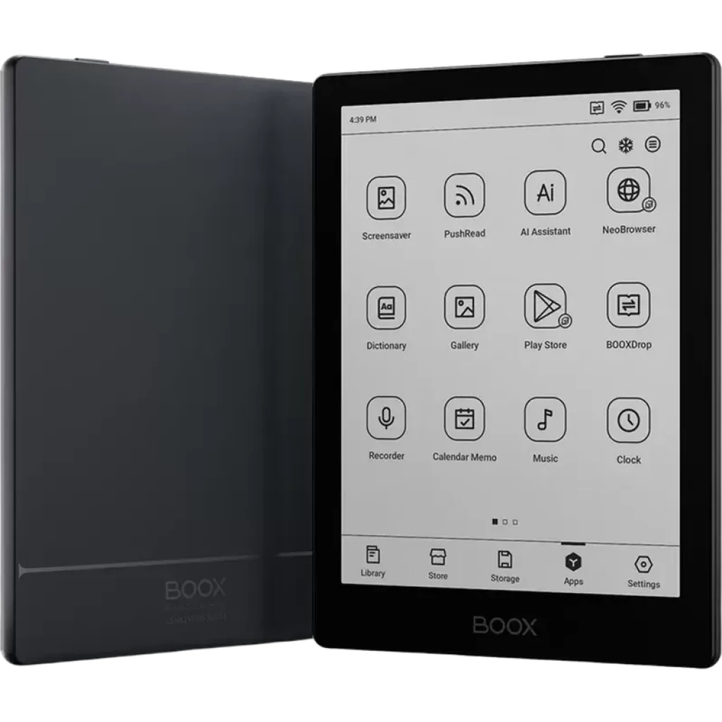 ONYX BOOX Go 6 Gen II eReader de 6 pulgadas, pantalla E Ink Carta 1300 en tonos grises, marco negro delgado, botones táctiles en pantalla y diseño compacto - Ítem1