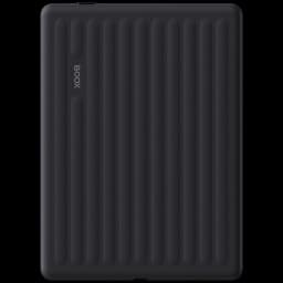 Funda trasera negra con textura acanalada vertical para ONYX BOOX Go 6 Gen II, acabado mate antideslizante que protege y mejora el agarre del eReader