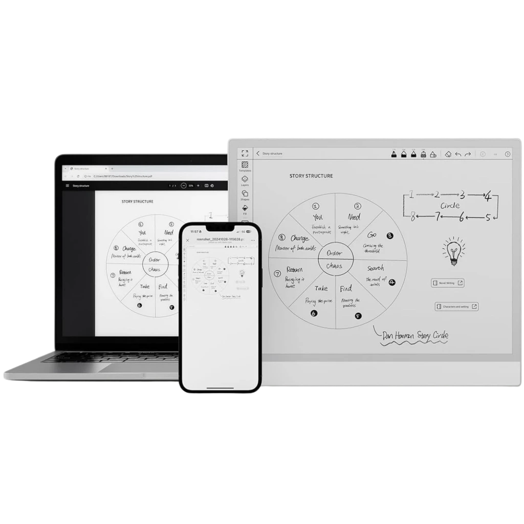 ONYX BOOX Note Max eReader 13,3 pulgadas E Ink Carta 1300 128 GB con stylus; pantalla grande monocroma, interfaz de apps y notas, bisel blanco minimalista - Ítem1