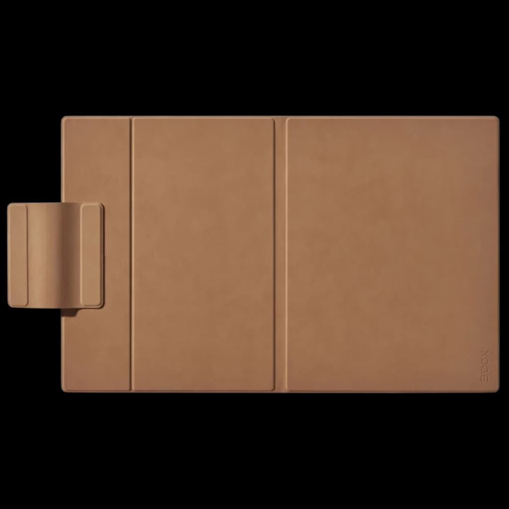 BOOX Funda Magnética para Go 10.3 Gen II Moca en cuero sintético marrón, cierre magnético, pliegue triple para soporte y soporte lateral para lápiz