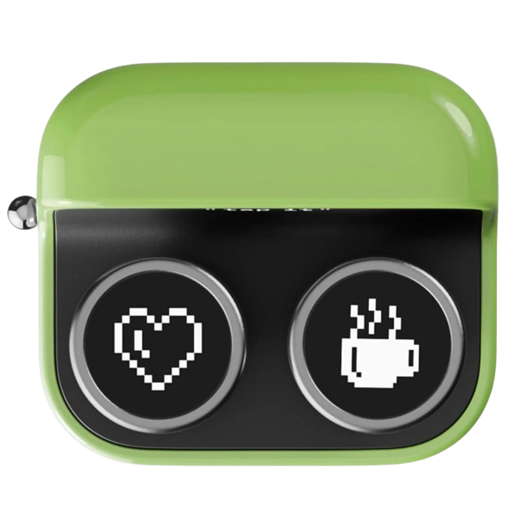 Onyx Boox Cargador Inalámbrico para BOOX Tappy Pasapáginas en verde, base magnética con dos botones circulares y pantallas LED con iconos pixelados - Ítem1