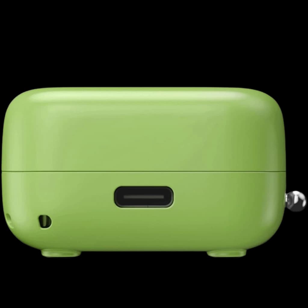 Cargador inalámbrico verde compacto para BOOX Tappy Pasapáginas con puerto USB-C centrado, indicador lateral y acabado liso redondeado