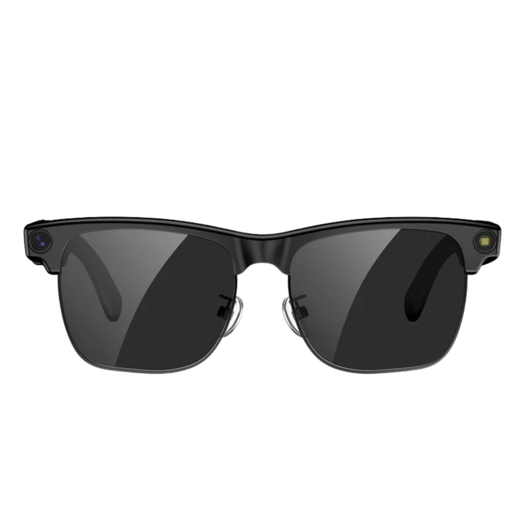 Óculos inteligentes Blackview BV200 AI com armação preta, lente solar polarizada, câmera 8 MP 2K discreta na haste e design robusto e elegante - Item3