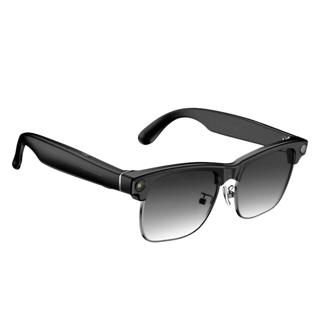 Blackview BV200 Óculos Inteligentes: armação preta elegante, lentes fotocromáticas, câmara Sony 4K embutida na haste, botões discretos e design leve - Item2