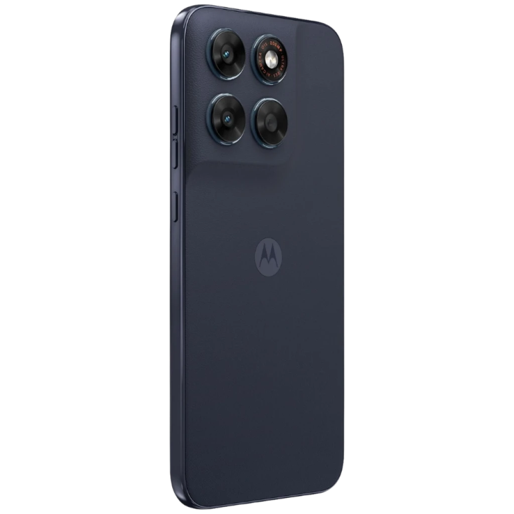 Motorola Moto G87 5G Overture con pantalla perforada, triple cámara trasera destacada y módulo grande; texto 200 MP en la pantalla, diseño azul mate - Ítem6