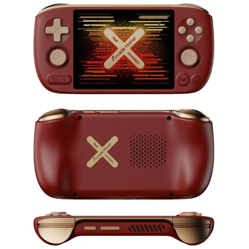 Ayaneo Pocket AIR Mini Retro Soul vermelho, portátil com tela central colorida, botões D-pad e ABXY bege, analógicos duplos e acabamento compacto elegante - Item6