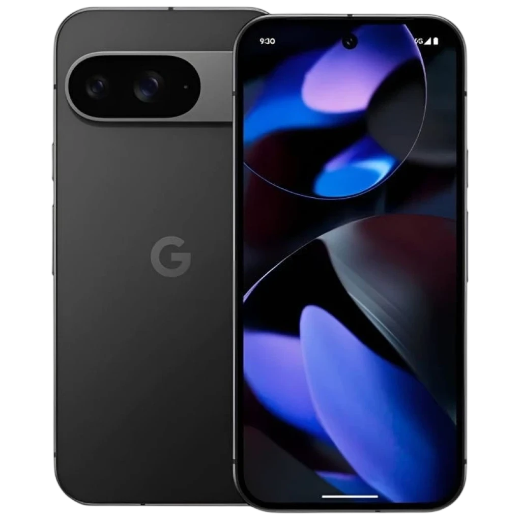 Google Pixel 9 5G 128GB Obsidiana renovado, estado excelente; pantalla OLED con bordes finos, cámara dual trasera horizontal y acabado negro mate elegante - Ítem