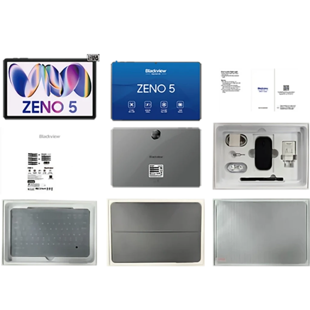 Tablet Blackview Zeno 5 4G de 11 pulgadas en gris, pantalla con biseles delgados, cámara trasera circular grande, frontal centrada, cuerpo metálico elegante - Ítem5