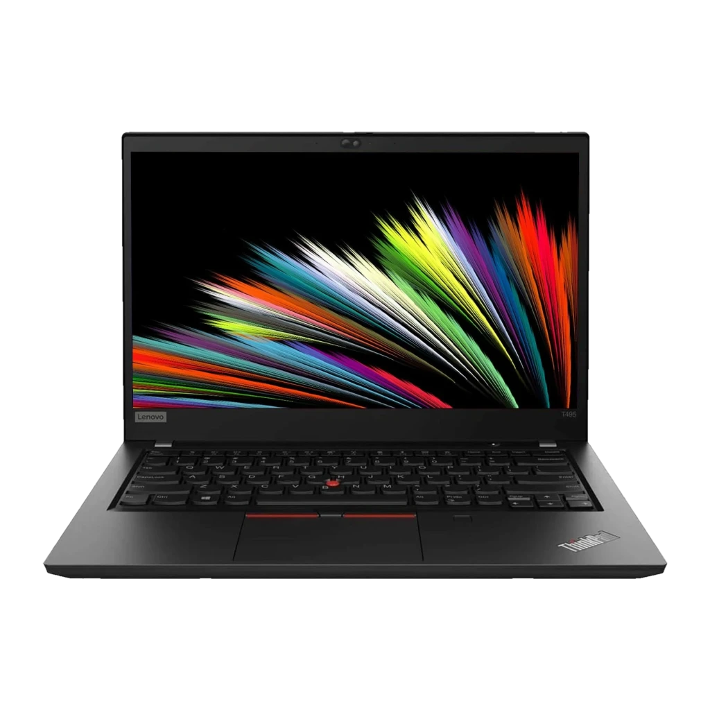 Lenovo ThinkPad T495 14 pol preto, tela fina com bordas estreitas, teclado QWERTZ com TrackPoint vermelho, webcam central e chassi robusto renovado - Item1