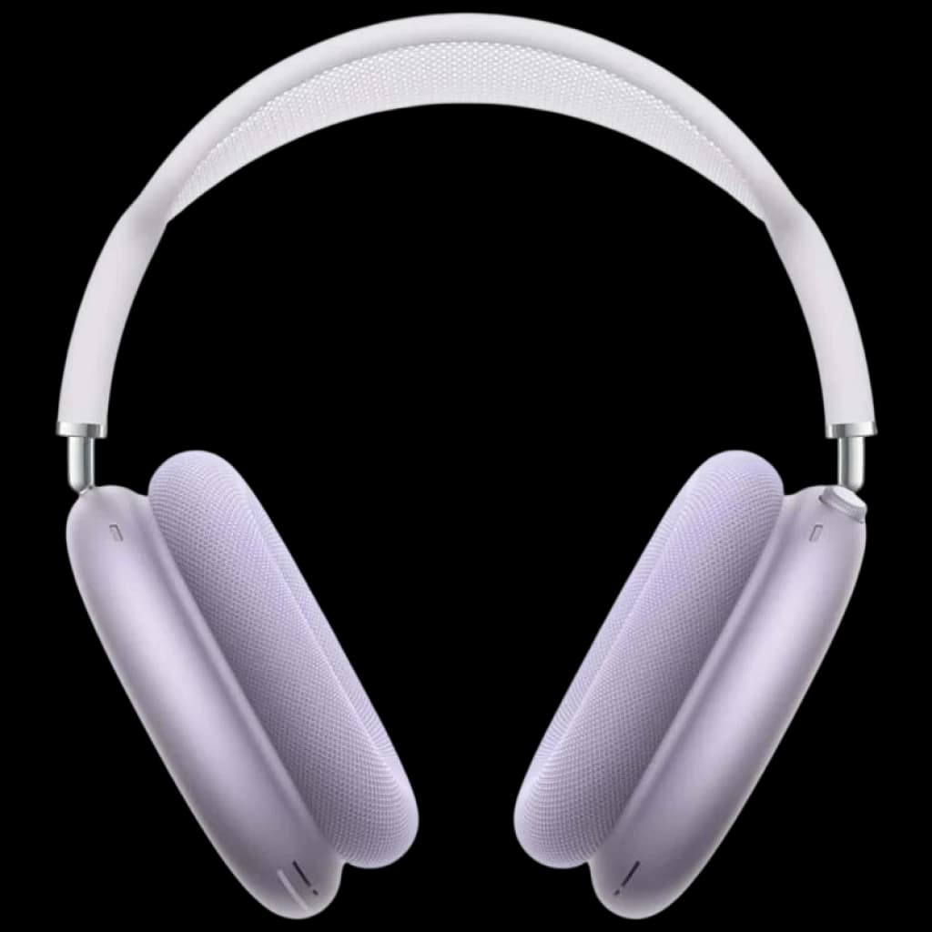 Apple AirPods Max roxo recondicionado USB-C Estado Premium, conchas acolchadas lilás, arco branco com malha respirável, design over-ear elegante