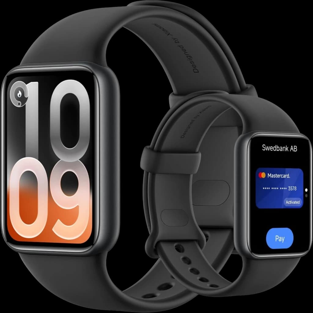 Xiaomi Smart Band 10 Pro NFC en negro, pantalla AMOLED 1,74 pulgadas, correas de silicona, pagos sin contacto, resistencia 5 ATM, diseño rectangular elegante