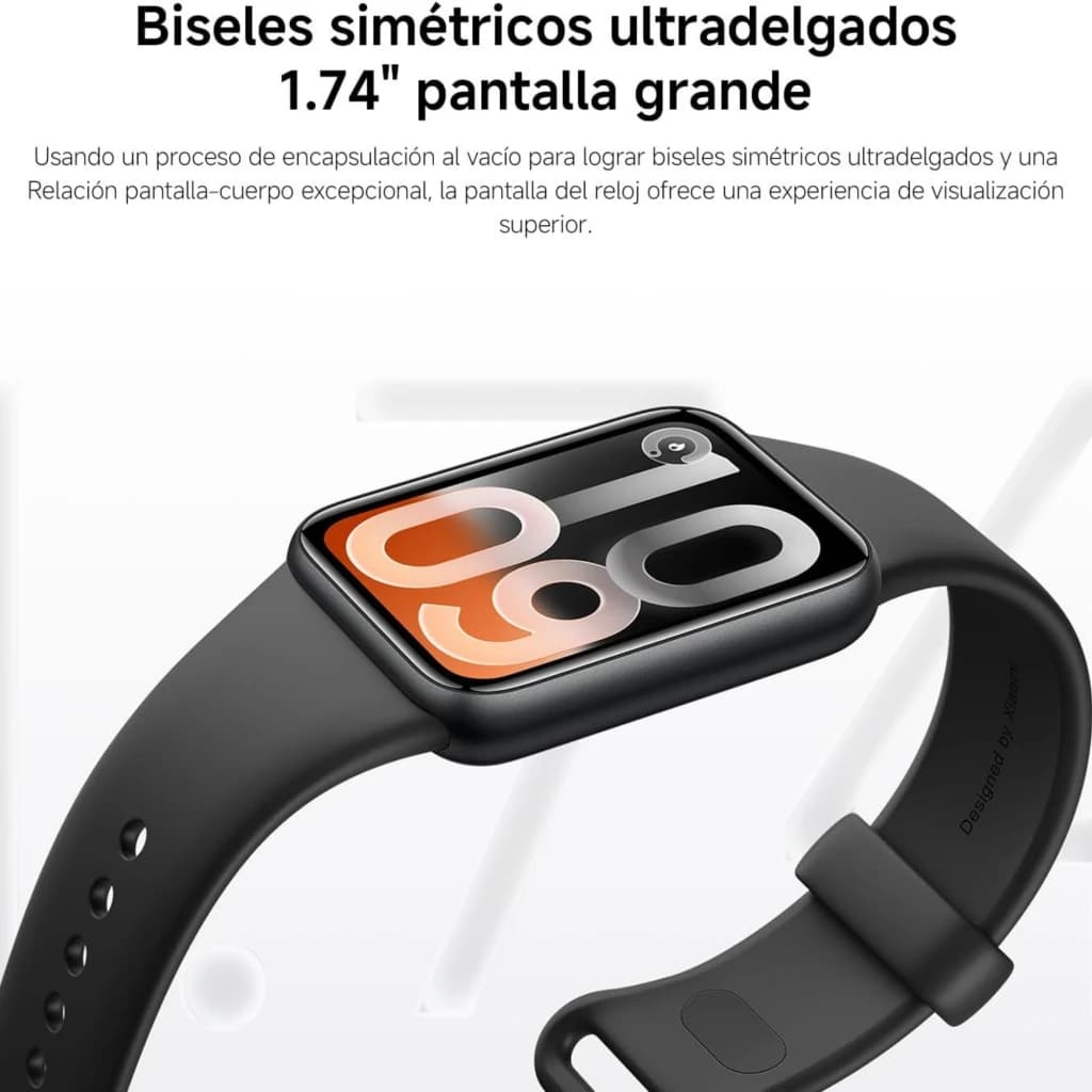 Xiaomi Smart Band 10 Pro preta com ecrã AMOLED 1,74, moldura fina, bracelete de silicone ajustável e mostrador retangular moderno e minimalista