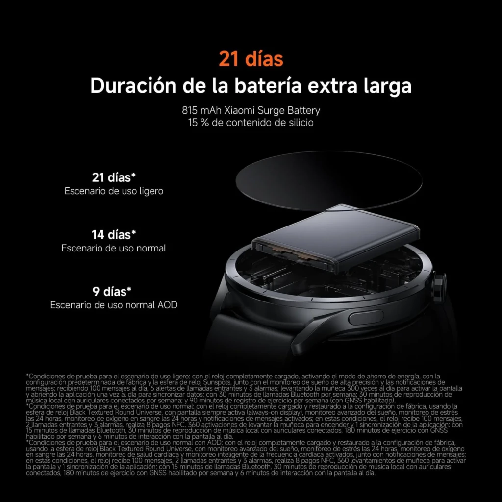 Xiaomi Watch S5 46 mm preto com caixa metálica, tela AMOLED 1,48 polegadas, mostradores redondo e esportivo, pulseira de silicone e botões laterais - Item2